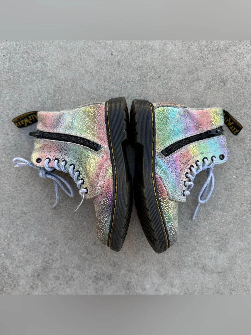 Dr Martens Jr 1460 Pascal Iridescent Lace Up Size 11 Boots girls